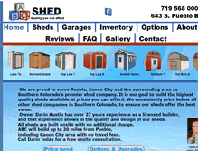 Tablet Screenshot of abcshed.com